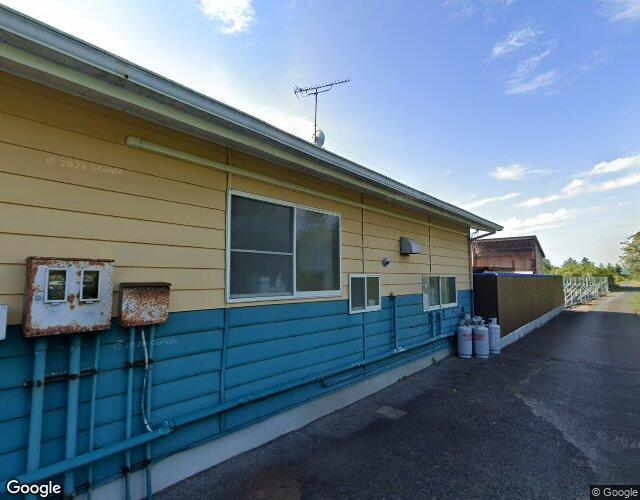お菓子なホテル 裏側からの外観